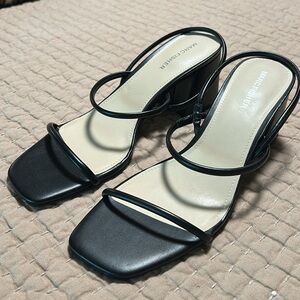 MARC FISHER Strappy Chunky Heel Pumps